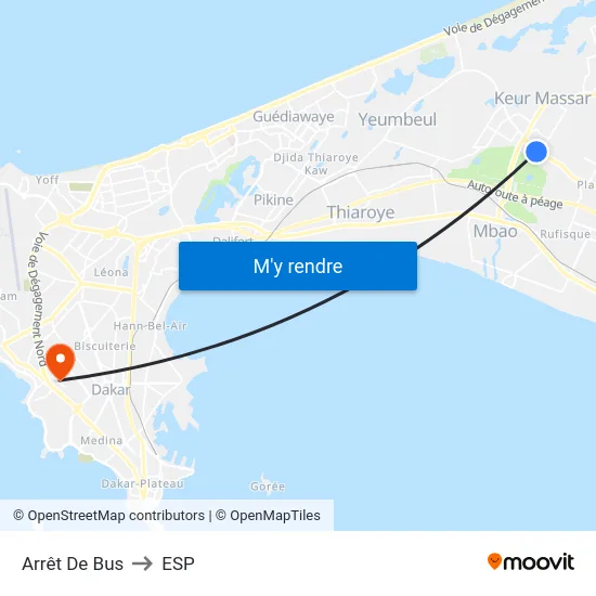 Arrêt De Bus to ESP map