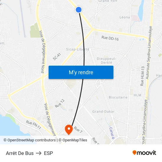 Arrêt De Bus to ESP map