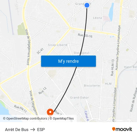 Arrêt De Bus to ESP map