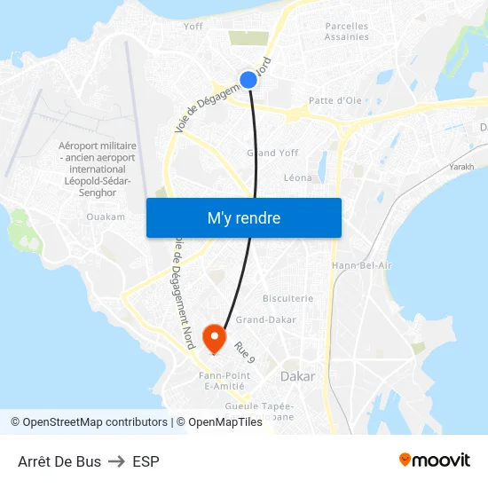 Arrêt De Bus to ESP map