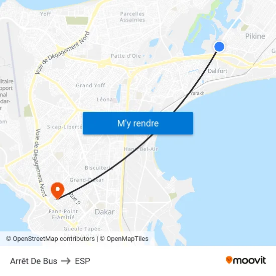 Arrêt De Bus to ESP map