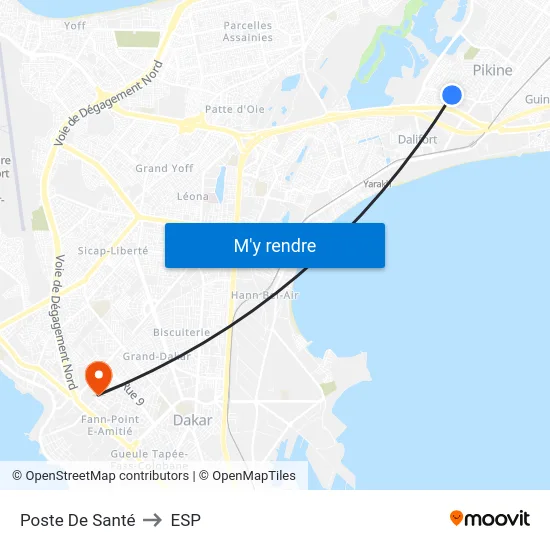 Poste De Santé to ESP map