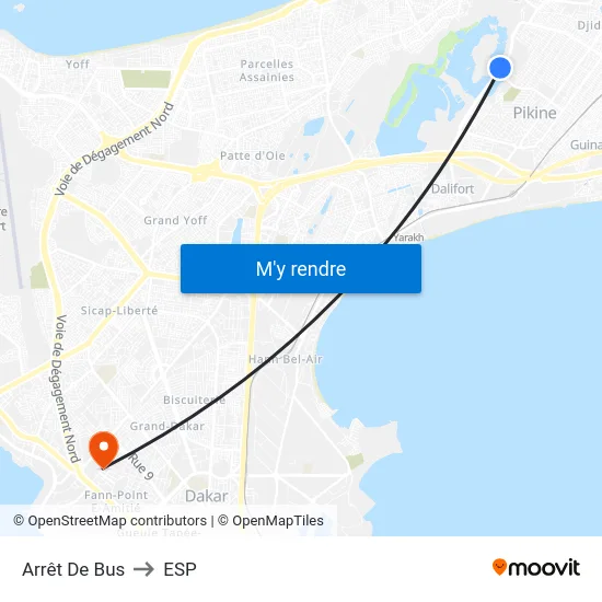 Arrêt De Bus to ESP map
