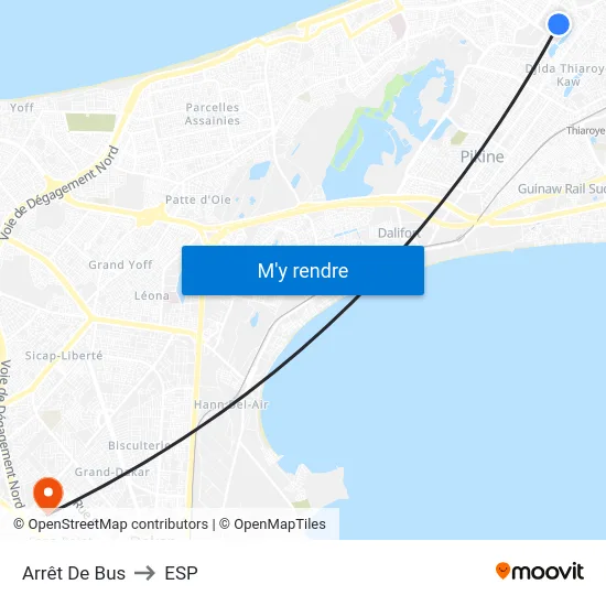 Arrêt De Bus to ESP map