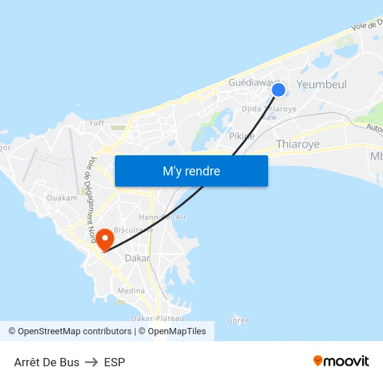 Arrêt De Bus to ESP map
