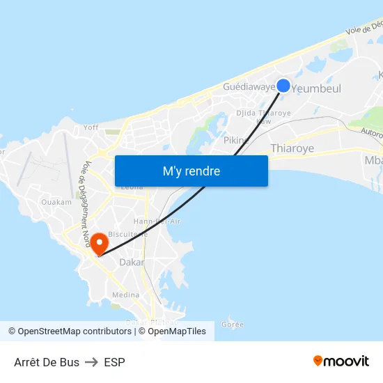 Arrêt De Bus to ESP map