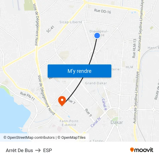 Arrêt De Bus to ESP map