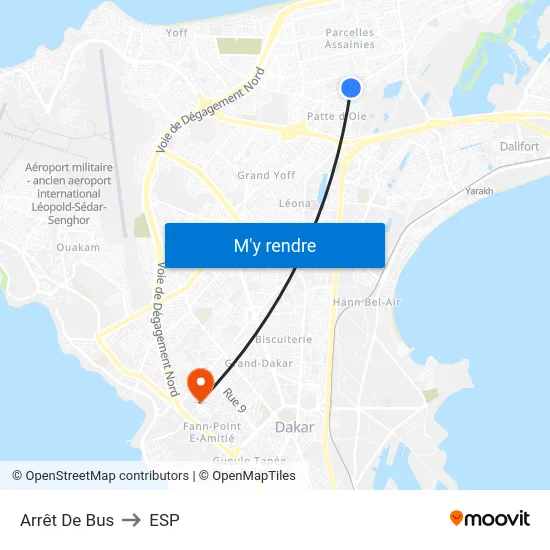 Arrêt De Bus to ESP map