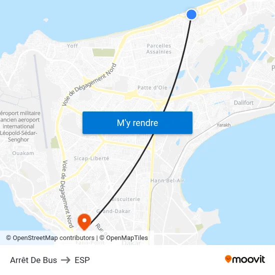 Arrêt De Bus to ESP map
