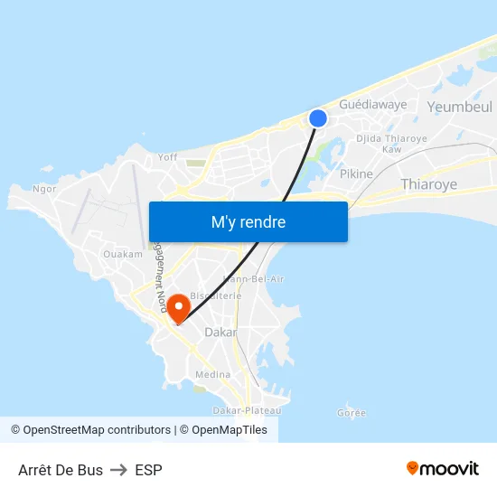 Arrêt De Bus to ESP map