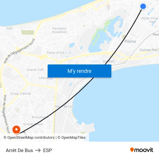 Arrêt De Bus to ESP map