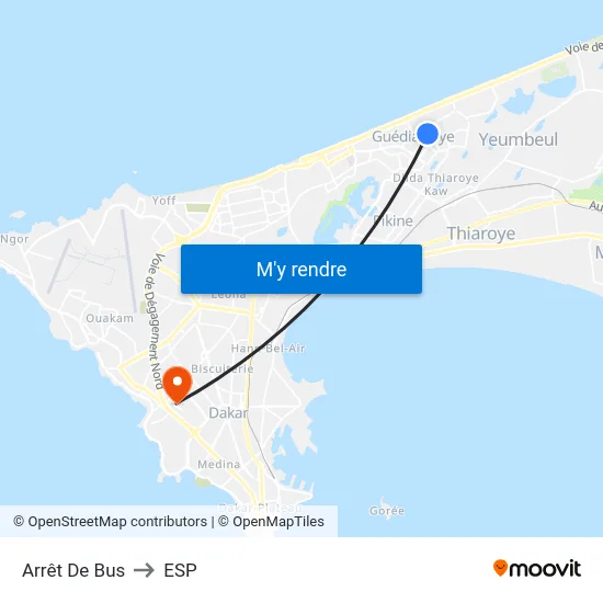 Arrêt De Bus to ESP map