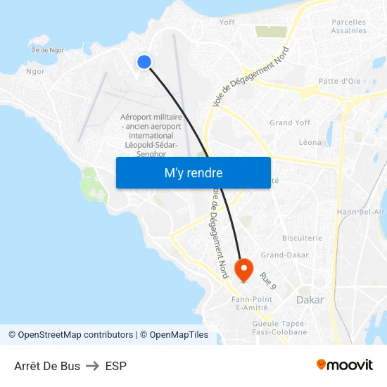 Arrêt De Bus to ESP map