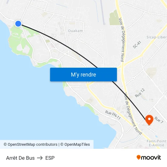 Arrêt De Bus to ESP map