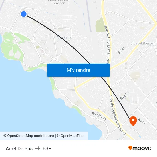 Arrêt De Bus to ESP map