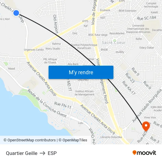 Quartier Geille to ESP map