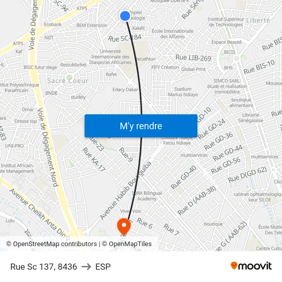 Rue Sc 137, 8436 to ESP map