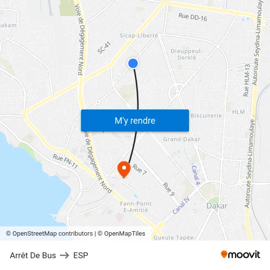 Arrêt De Bus to ESP map