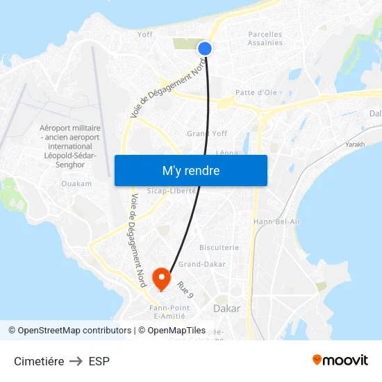 Cimetiére to ESP map