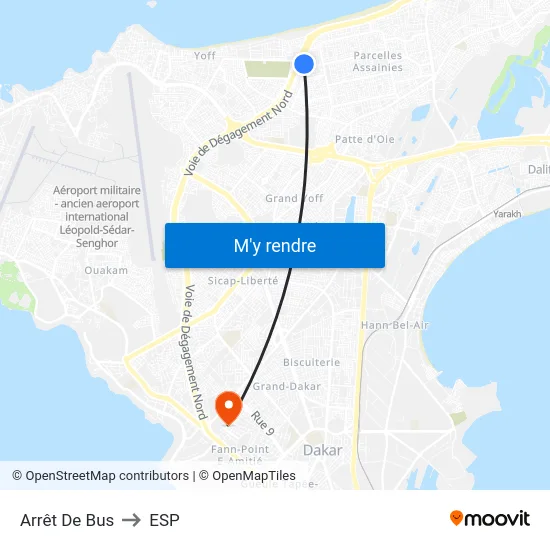 Arrêt De Bus to ESP map