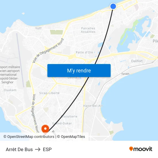 Arrêt De Bus to ESP map