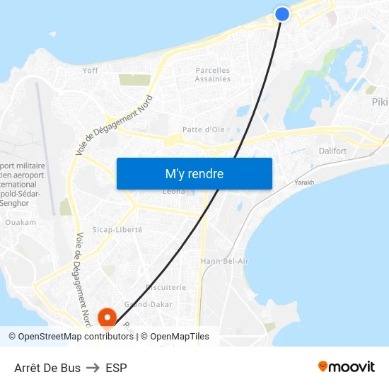 Arrêt De Bus to ESP map