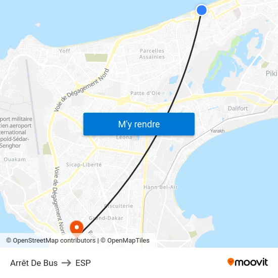 Arrêt De Bus to ESP map