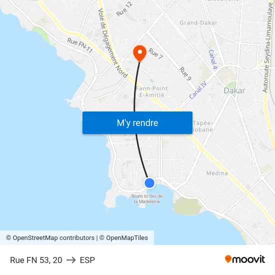 Rue FN 53, 20 to ESP map