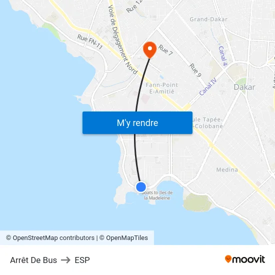 Arrêt De Bus to ESP map