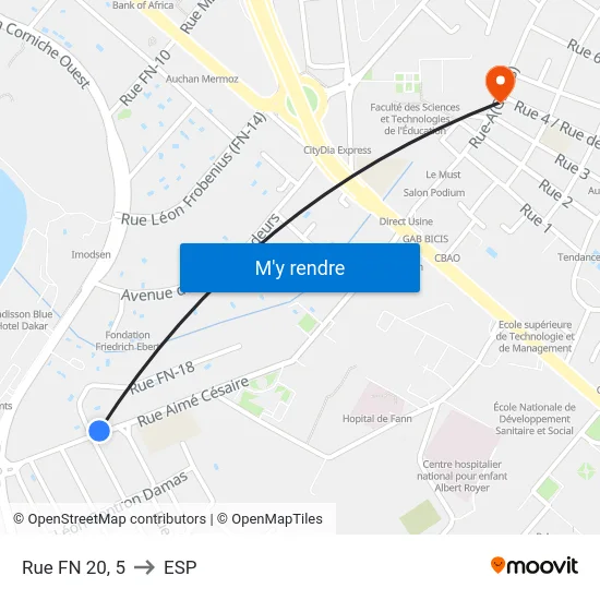 Rue FN 20, 5 to ESP map