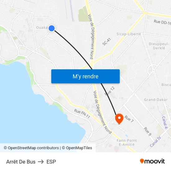Arrêt De Bus to ESP map
