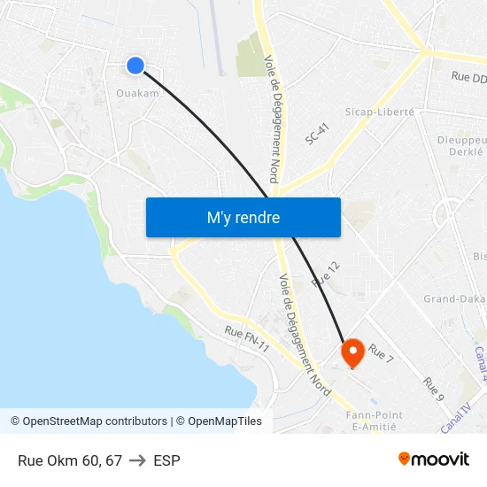 Rue Okm 60, 67 to ESP map