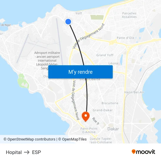 Hopital to ESP map