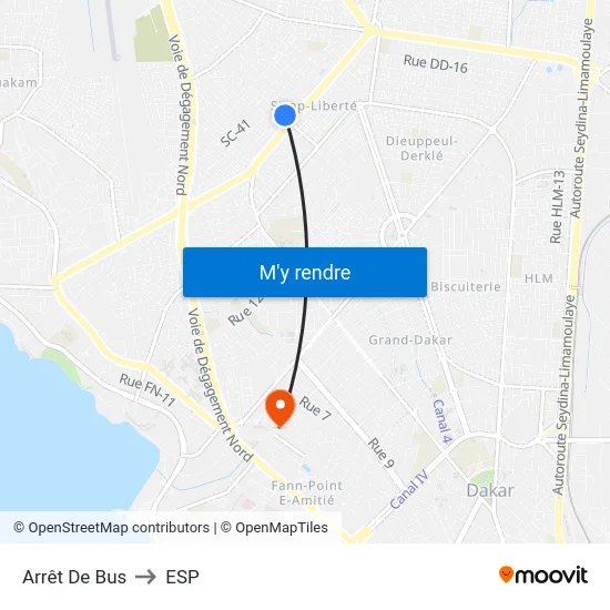 Arrêt De Bus to ESP map