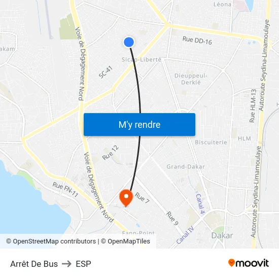 Arrêt De Bus to ESP map