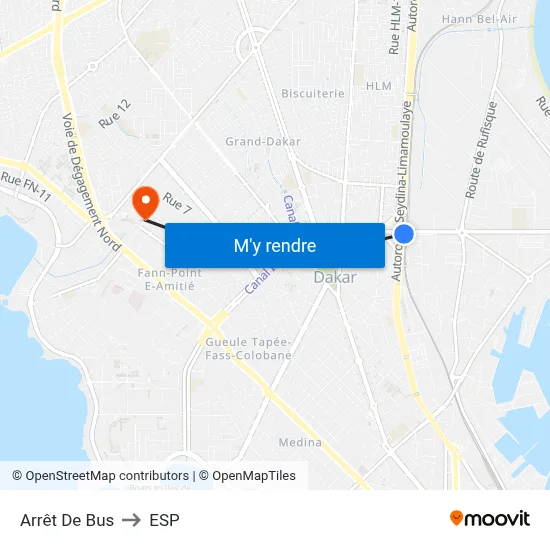 Arrêt De Bus to ESP map
