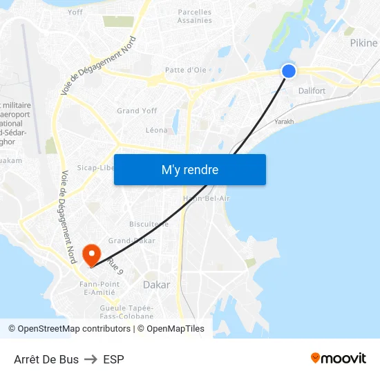Arrêt De Bus to ESP map