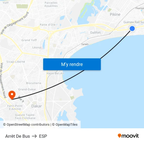 Arrêt De Bus to ESP map