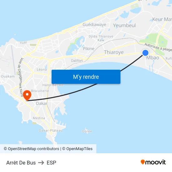 Arrêt De Bus to ESP map