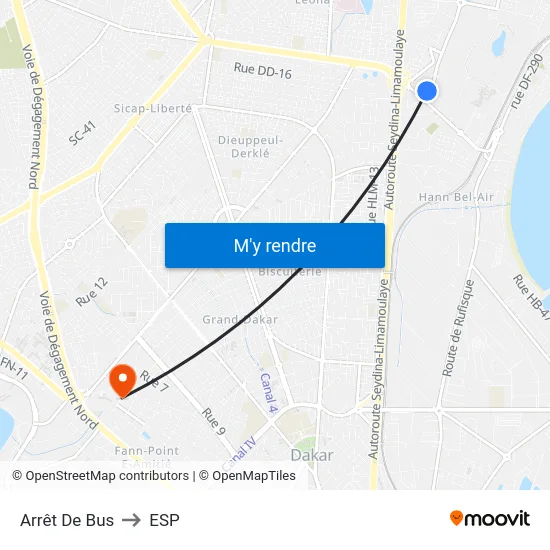 Arrêt De Bus to ESP map