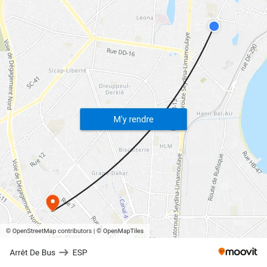 Arrêt De Bus to ESP map