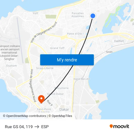 Rue GS 04, 119 to ESP map