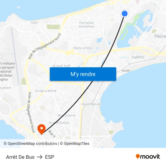 Arrêt De Bus to ESP map