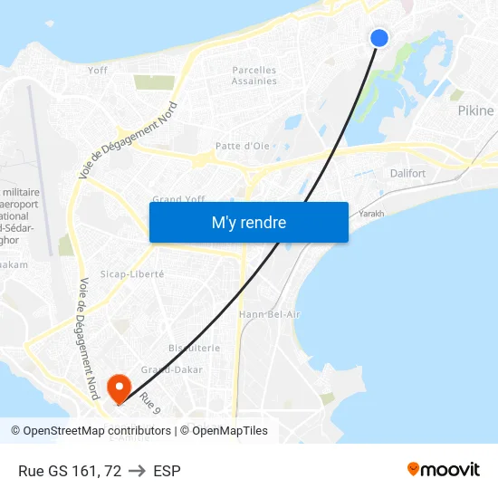 Rue GS 161, 72 to ESP map