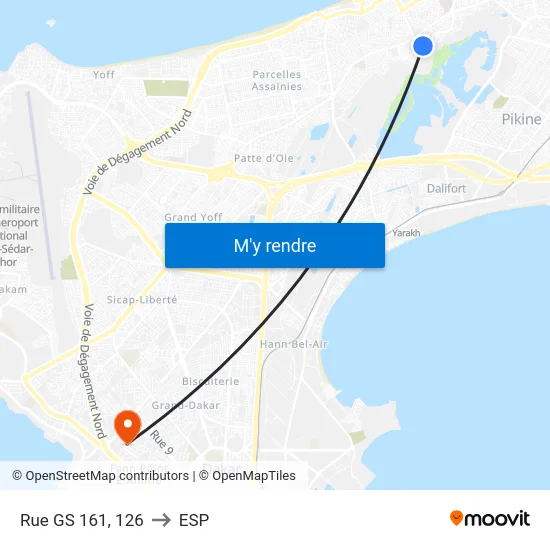 Rue GS 161, 126 to ESP map