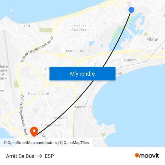 Arrêt De Bus to ESP map