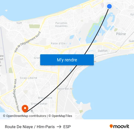Route De Niaye / Hlm-París to ESP map