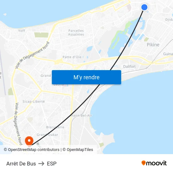 Arrêt De Bus to ESP map