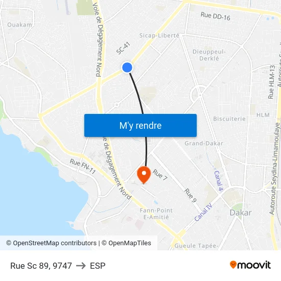 Rue Sc 89, 9747 to ESP map