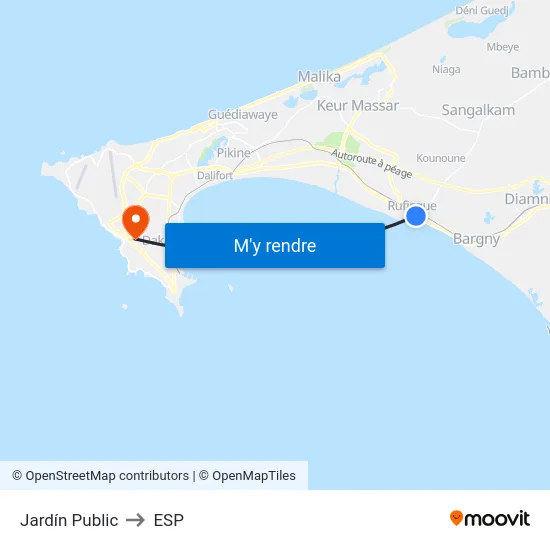 Jardín Public to ESP map